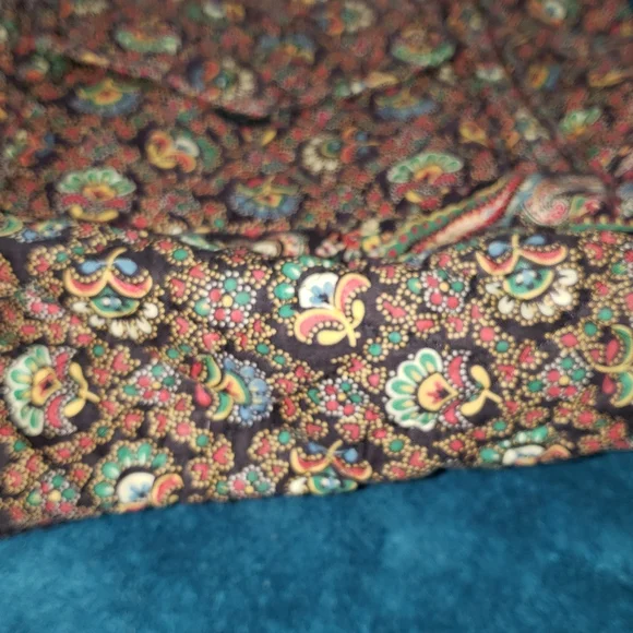 Vera Bradley Retired Collette Black Handbag / Purse (Fall 1995) - Picture 3 of 14